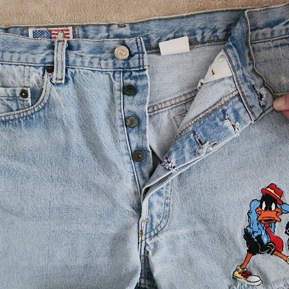 Vintage Button-Fly Jean Cut Offs - Picture 6 of 9